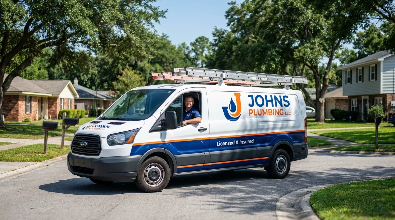 Johns Plumbing LLC service van in Jerome, ID